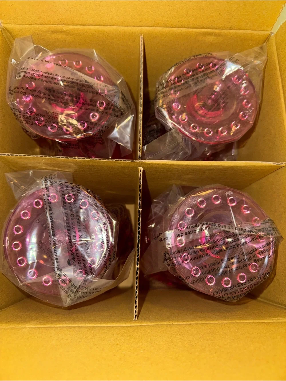 Anthropologie (4) Acrylic Wine Glasses NEW IN BOX
